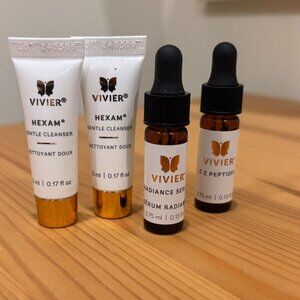 Vivier Sample Set of 4 - Hexam Cleanser, C E Peptides, Radiance Serum